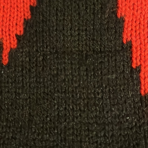 Texas Tech Red Riders knit poncho sweater red black Sz L / XL - Picture 6 of 10